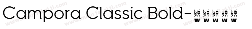 Campora Classic Bold字体转换
